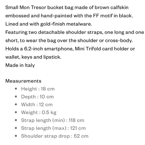 Fendi Mon Tresor bucket bag purse - Picture 7 of 7